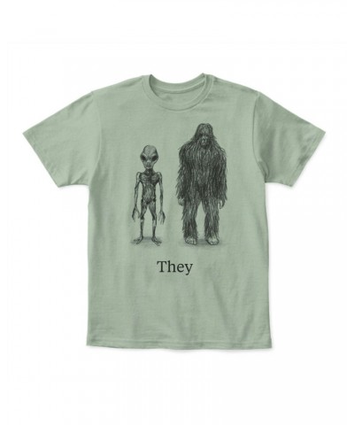 They Might Be Giants Cryptids on Sage Green T-Shirt (Unisex) $12.16 Shirts