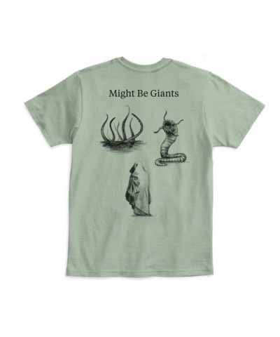 They Might Be Giants Cryptids on Sage Green T-Shirt (Unisex) $12.16 Shirts