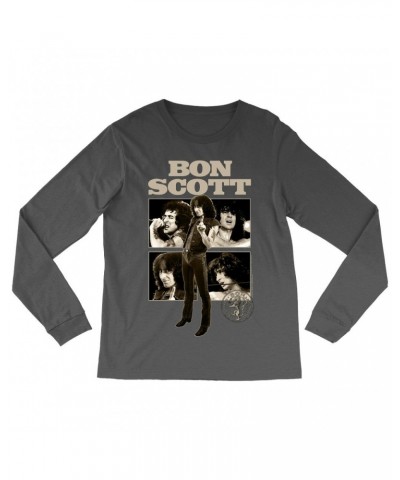 Bon Scott Long Sleeve Shirt | Vintage Photo Collage Shirt $13.48 Shirts