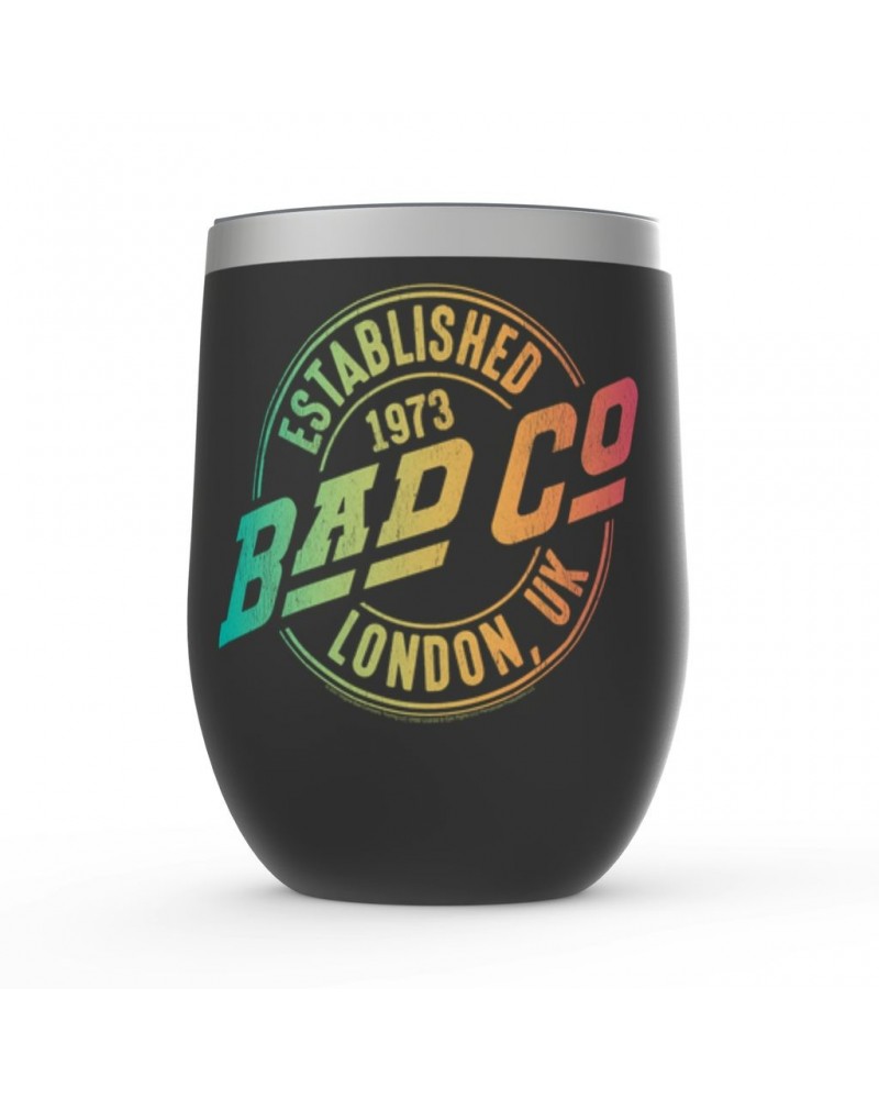 Bad Company Wine Tumbler | Rainbow Ombre Est. 1973 London Logo Stemless Wine Tumbler $9.87 Drinkware