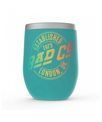 Bad Company Wine Tumbler | Rainbow Ombre Est. 1973 London Logo Stemless Wine Tumbler $9.87 Drinkware