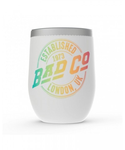 Bad Company Wine Tumbler | Rainbow Ombre Est. 1973 London Logo Stemless Wine Tumbler $9.87 Drinkware