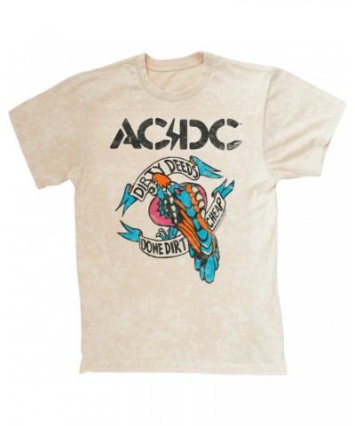 AC/DC T-shirt | Colorful Dirty Deeds Done Dirt Cheap Tattoo Distressed Mineral Wash Shirt $12.88 Shirts