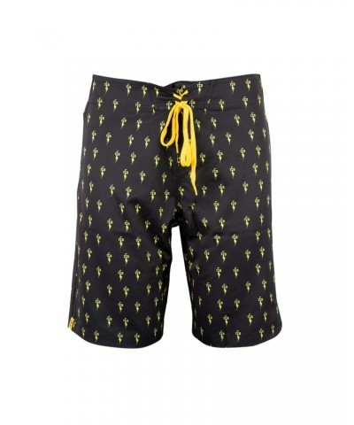 Elvis Presley TCB Board Shorts - Black and Yellow $11.73 Shorts