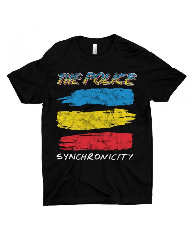 The Police T-Shirt | Synchronicity Album Image Remix Distressed Shirt $10.73 Shirts