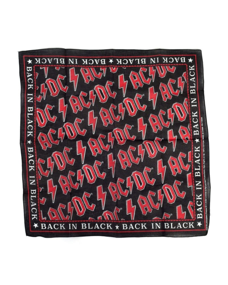 AC/DC Red Repeating Band Logo Bandana $6.45 Accessories