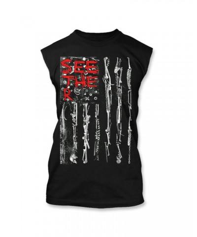 Seether Bone Flag Muscle Tank - Men's $11.50 Shirts