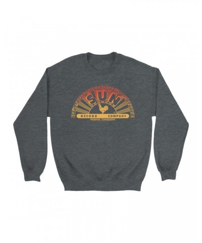 Sun Records Sweatshirt | Red Ombre Logo Sweatshirt $13.63 Sweatshirts