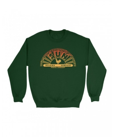 Sun Records Sweatshirt | Red Ombre Logo Sweatshirt $13.63 Sweatshirts