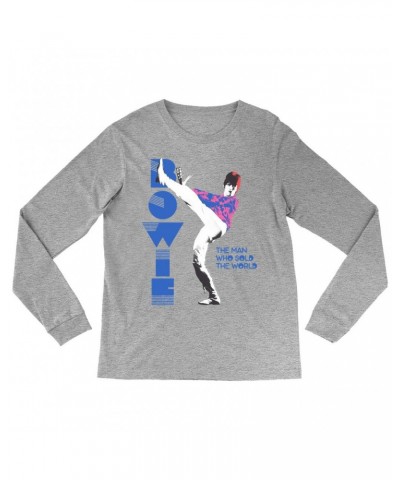 David Bowie Long Sleeve Shirt | The Man Who Sold The World Pastel Design Shirt $14.98 Shirts