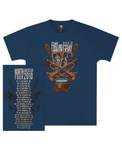 Ray LaMontagne Trumpets & Drums 2010 Blue Unisex Tour Tee $12.90 Shirts