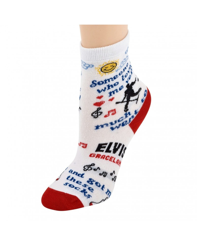 Elvis Presley Child Notes White/Red Socks $1.41 Footware