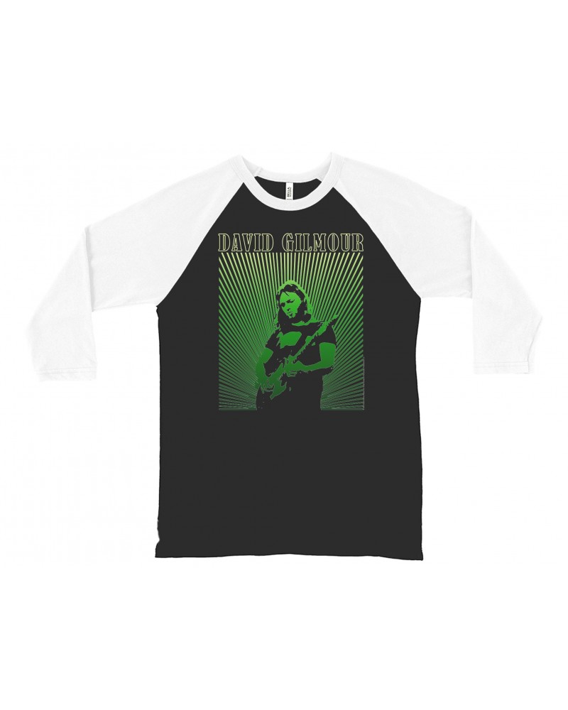 David Gilmour 3/4 Sleeve Baseball Tee | Green Young Ombre Shirt $14.38 Shirts