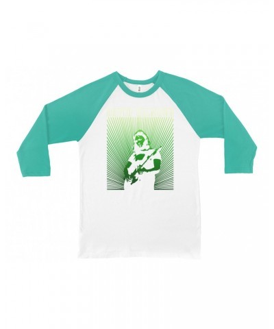 David Gilmour 3/4 Sleeve Baseball Tee | Green Young Ombre Shirt $14.38 Shirts