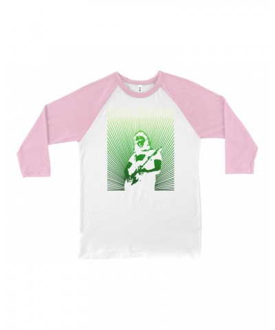 David Gilmour 3/4 Sleeve Baseball Tee | Green Young Ombre Shirt $14.38 Shirts