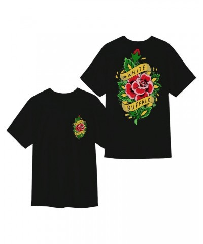 The White Buffalo Rose Tattoo Black T-Shirt $8.00 Shirts