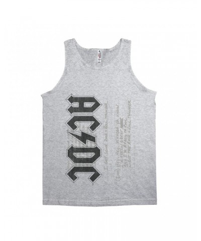 AC/DC Unisex Tank Top | Rock N' Roll Thunder Lyrics Image Shirt $8.48 Shirts