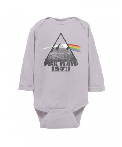 Pink Floyd Long Sleeve Bodysuit | 1973 Dark Side Pyramid Bodysuit $12.20 Shirts