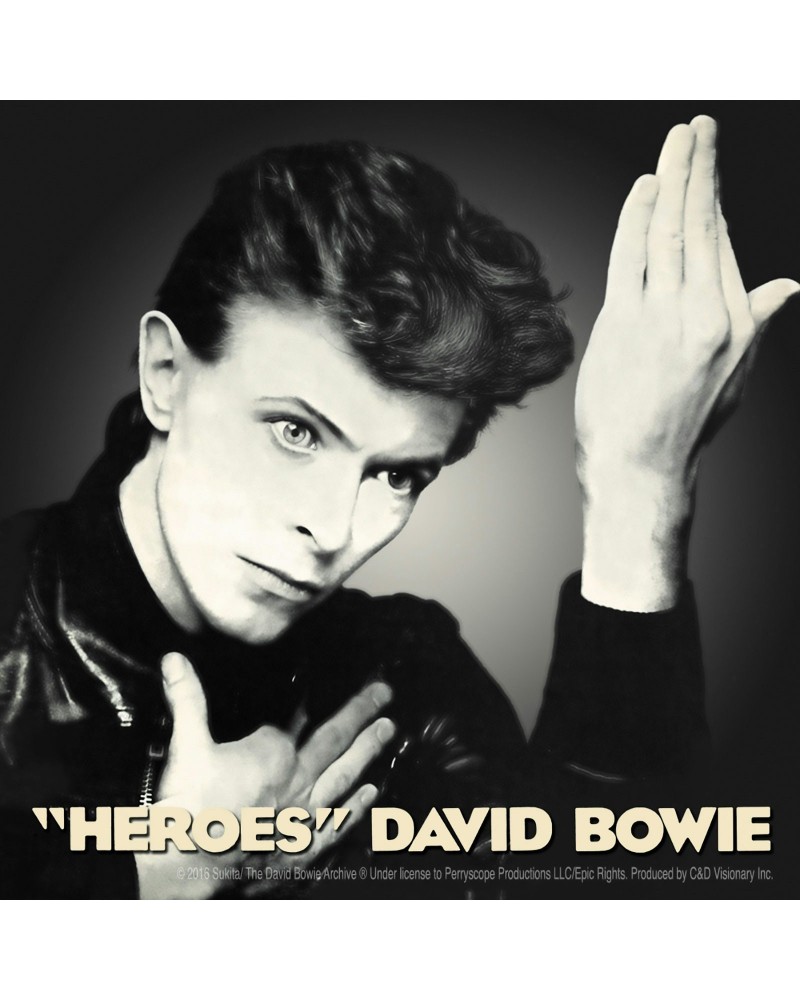 David Bowie Heroes 4"x4" Sticker $0.98 Accessories