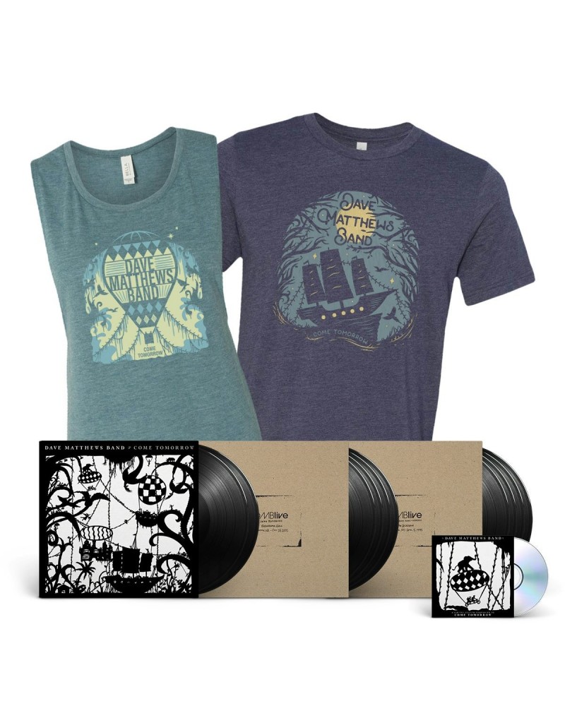 Dave Matthews Band Come Tomorrow Vinyl + DMBLive Vinyl + Shirt Bundle $23.76 Vinyl