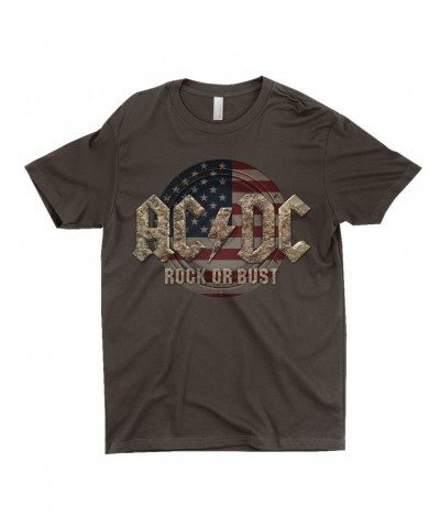 AC/DC T-Shirt | Rock Or Bust USA Flag Shirt $8.48 Shirts