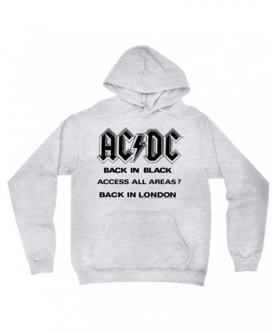 AC/DC Hoodie | Back In Black Back In London Image Hoodie $17.98 Sweatshirts