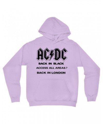 AC/DC Hoodie | Back In Black Back In London Image Hoodie $17.98 Sweatshirts