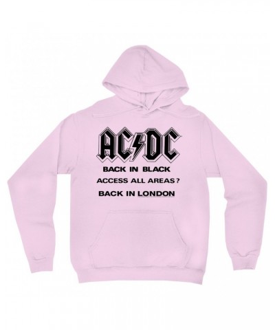 AC/DC Hoodie | Back In Black Back In London Image Hoodie $17.98 Sweatshirts