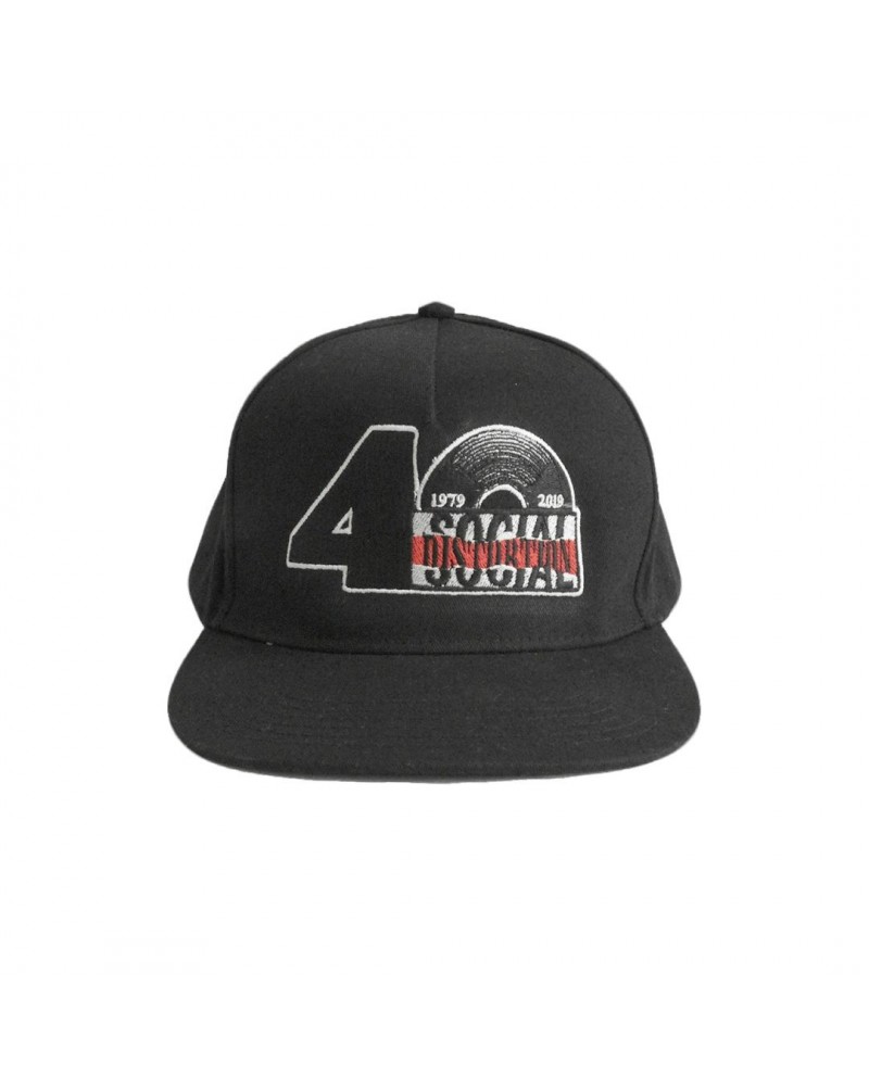 Social Distortion 40th Anniversary Logo Snapback Hat (Black) $10.08 Hats