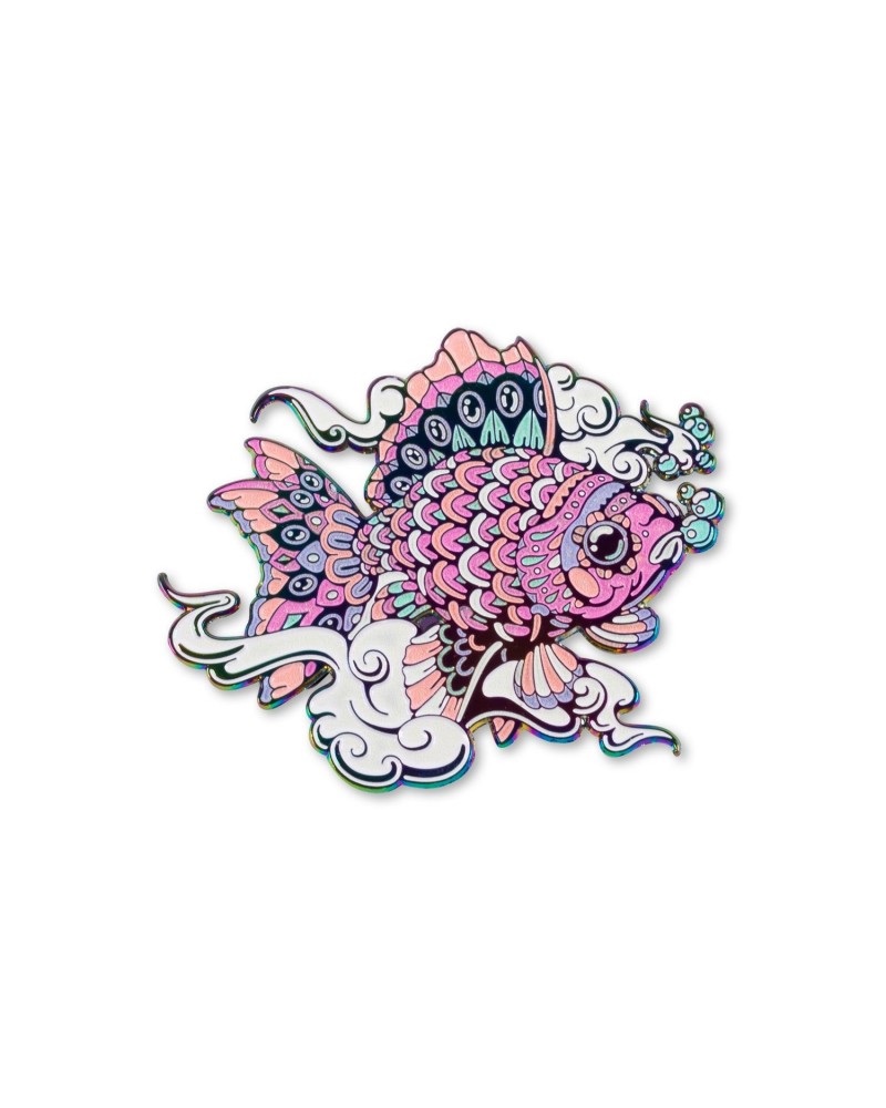 Dave Matthews Band x Bioworkz Big Eyed Fish Pin (Rainbow Anodized Metal 1) $11.90 Accessories