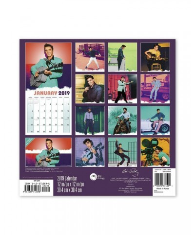 Elvis Presley 12" x 12" 2019 Wall Calendar $4.80 Calendars