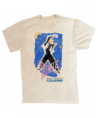 David Bowie T-shirt | Serious Moonlight Tour 1984 Sketched Mineral Wash Shirt $11.68 Shirts