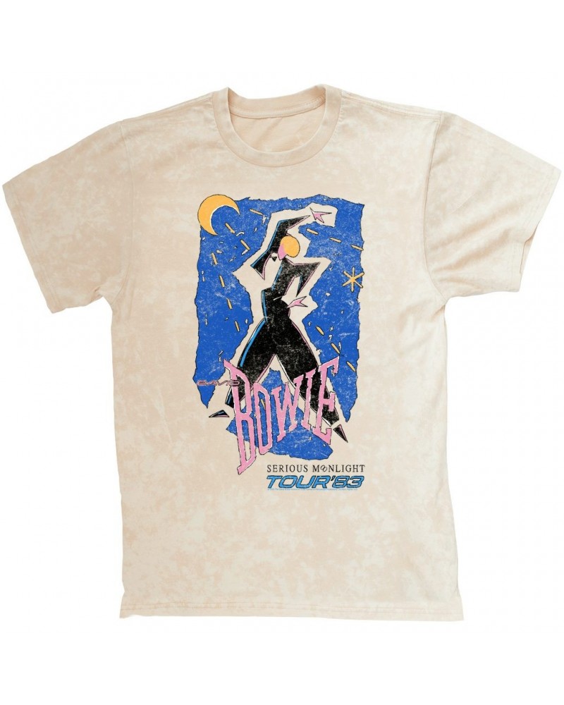 David Bowie T-shirt | Serious Moonlight Tour 1984 Sketched Mineral Wash Shirt $11.68 Shirts