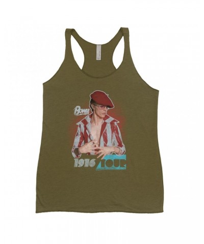 David Bowie Ladies' Tank Top | 1976 Tour Photo Image Shirt $8.97 Shirts