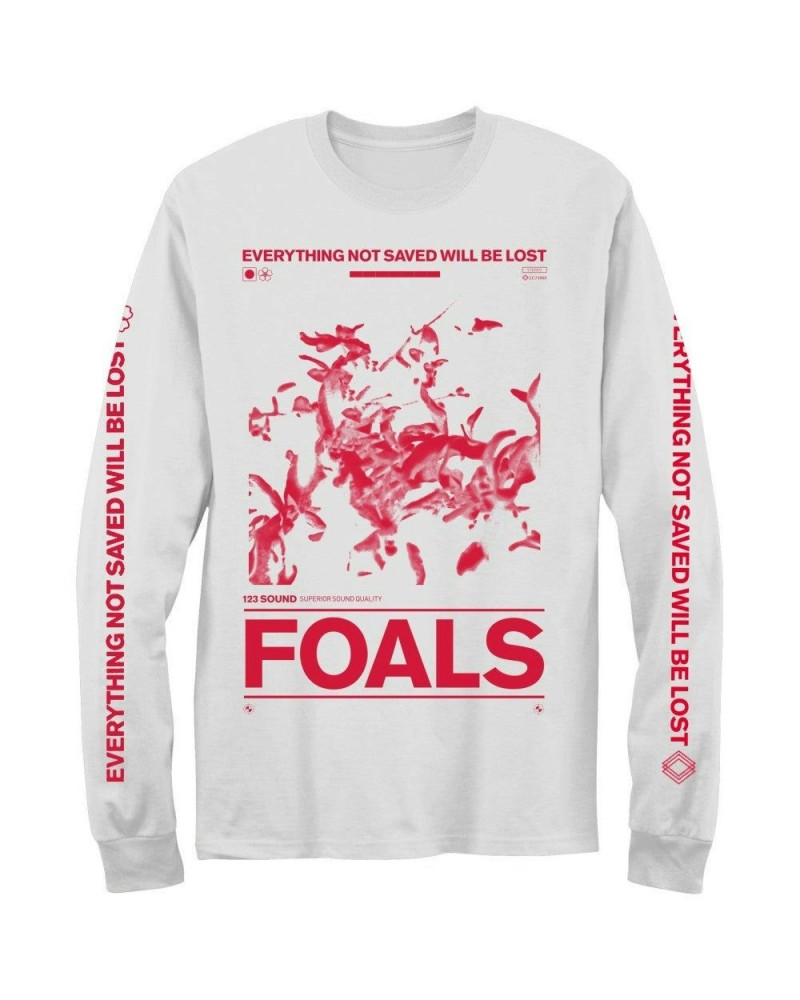 Foals Floral Album Box White Longsleeve T-Shirt $17.74 Shirts