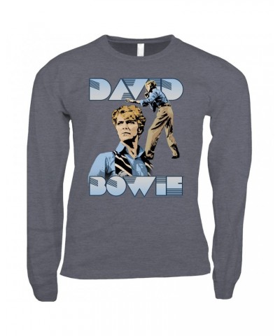 David Bowie Long Sleeve Shirt | 1983 Concert On Stage Shirt $14.68 Shirts