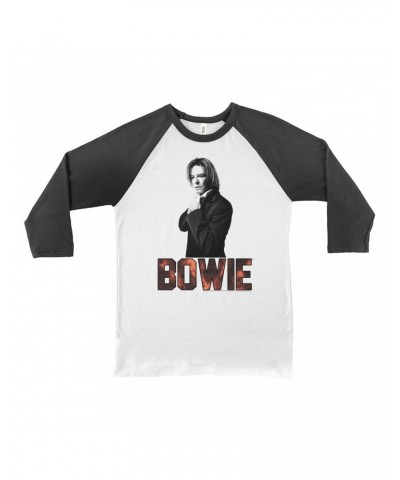 David Bowie 3/4 Sleeve Baseball Tee | Bowie Tie Dye Photo Shirt $9.88 Shirts