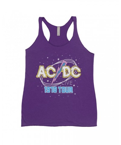 AC/DC Bold Colored Racerback Tank | LIVE 1978 Tour Design Shirt $12.16 Shirts