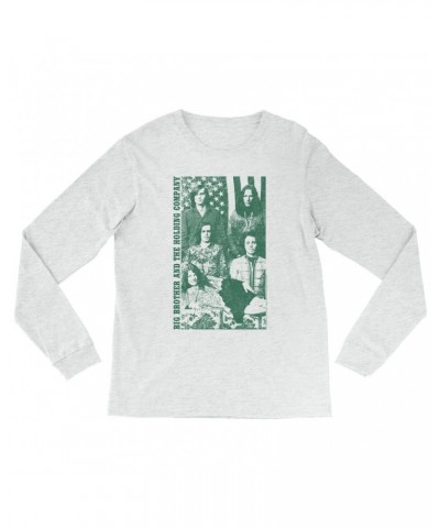 Heather Long Sleeve Shirt | Featuring Janis Joplin Group Flag Photo Big Brother and The Holding Co. Shirt $12.58 Shirts