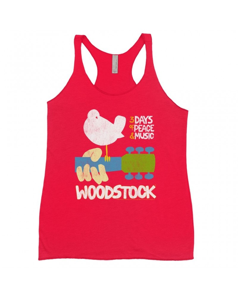 Woodstock Bold Colored Racerback Tank | 3 Days Of Peace And Music Shirt $8.69 Shirts