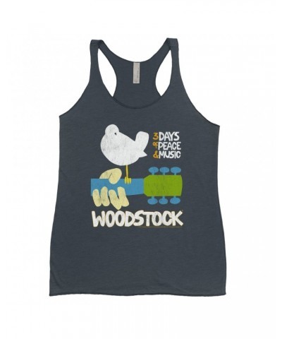 Woodstock Bold Colored Racerback Tank | 3 Days Of Peace And Music Shirt $8.69 Shirts