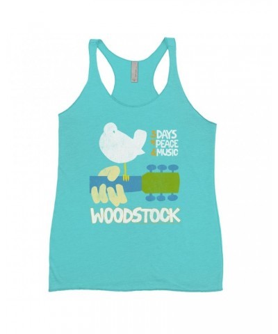 Woodstock Bold Colored Racerback Tank | 3 Days Of Peace And Music Shirt $8.69 Shirts