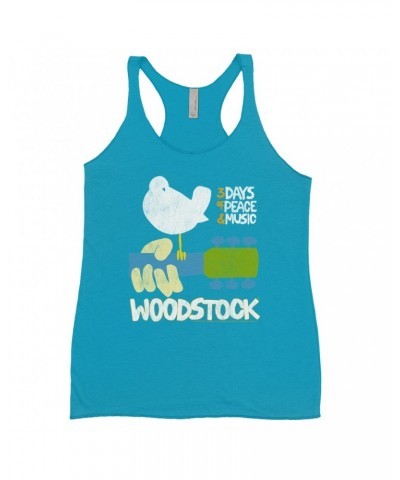 Woodstock Bold Colored Racerback Tank | 3 Days Of Peace And Music Shirt $8.69 Shirts