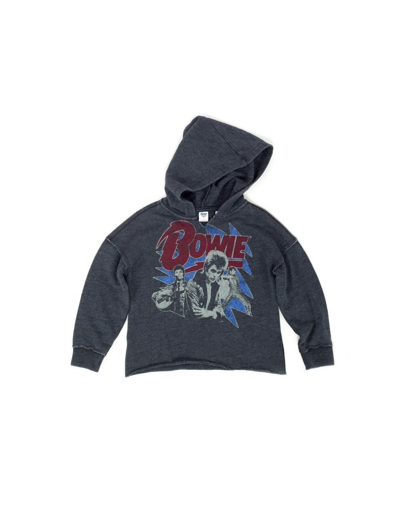 David Bowie Kids Blue Bolt Face Hoodie $9.00 Sweatshirts