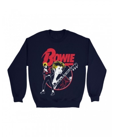 David Bowie Sweatshirt | 1972 Photo Collage Distressed Sweatshirt $12.93 Sweatshirts