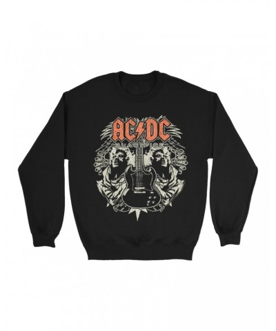 AC/DC Sweatshirt | Black Ice Mirror Image Sweatshirt $16.78 Sweatshirts