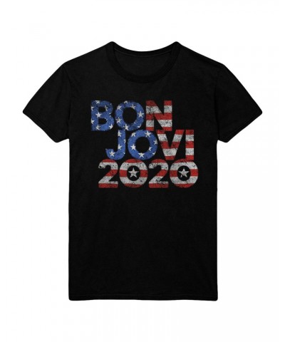 Bon Jovi 2020 Stars & Stripes Black Tee $12.00 Shirts